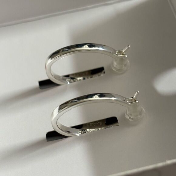 Hello kitty silver plated hoop earrings red white new - Picture 8 of 10